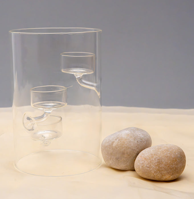 LUMINIQUE GLASS TEA LIGHT HOLDER