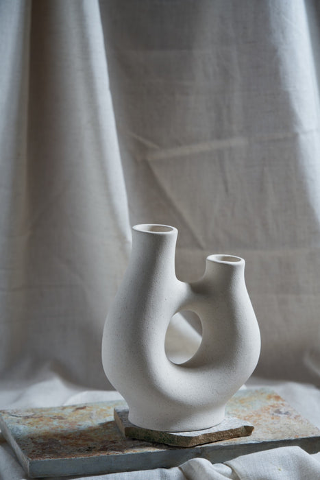 OVAL CREAMIC “ SCANDINAVIAN” VASE