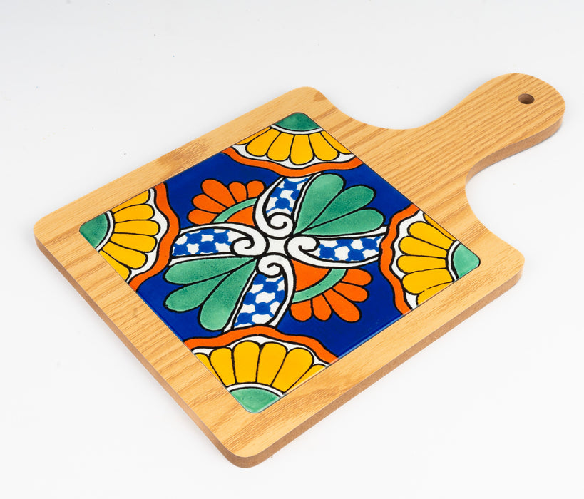 WOOD AND PRINT HAND PLATTERS