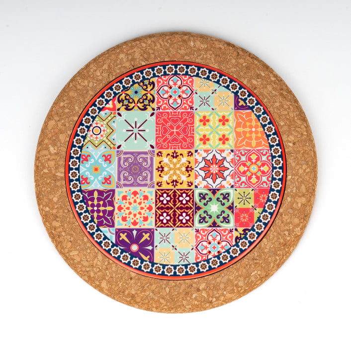 ROUND CORK & PRINT COASTER