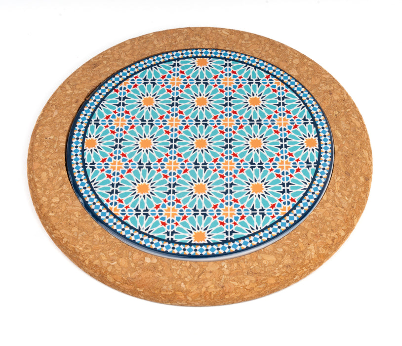 ROUND CORK & PRINT COASTER