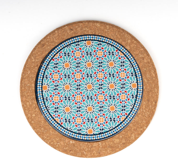 ROUND CORK & PRINT COASTER