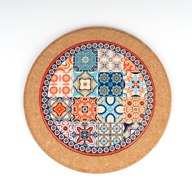 ROUND CORK & PRINT COASTER