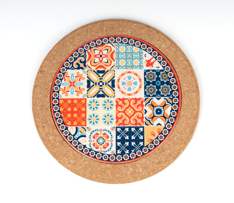 ROUND CORK & PRINT COASTER