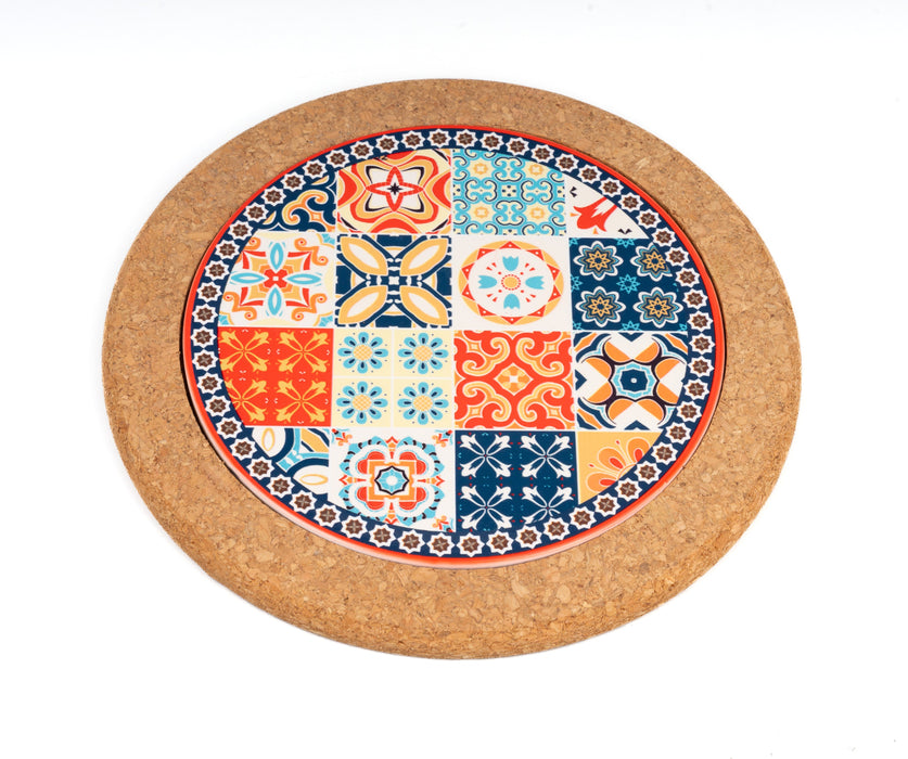 ROUND CORK & PRINT COASTER