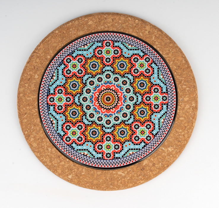 ROUND CORK & PRINT COASTER