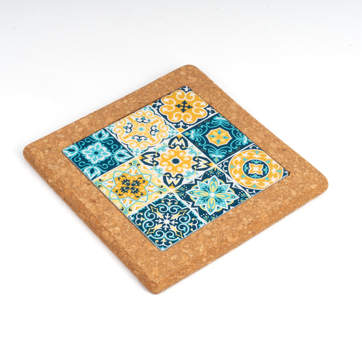 SQUARE CORK & PRINT COASTER