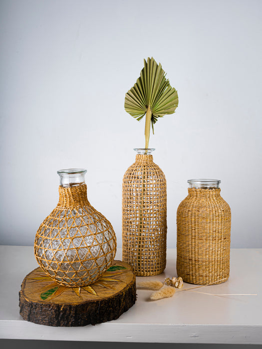 GLASS HEMP VASE