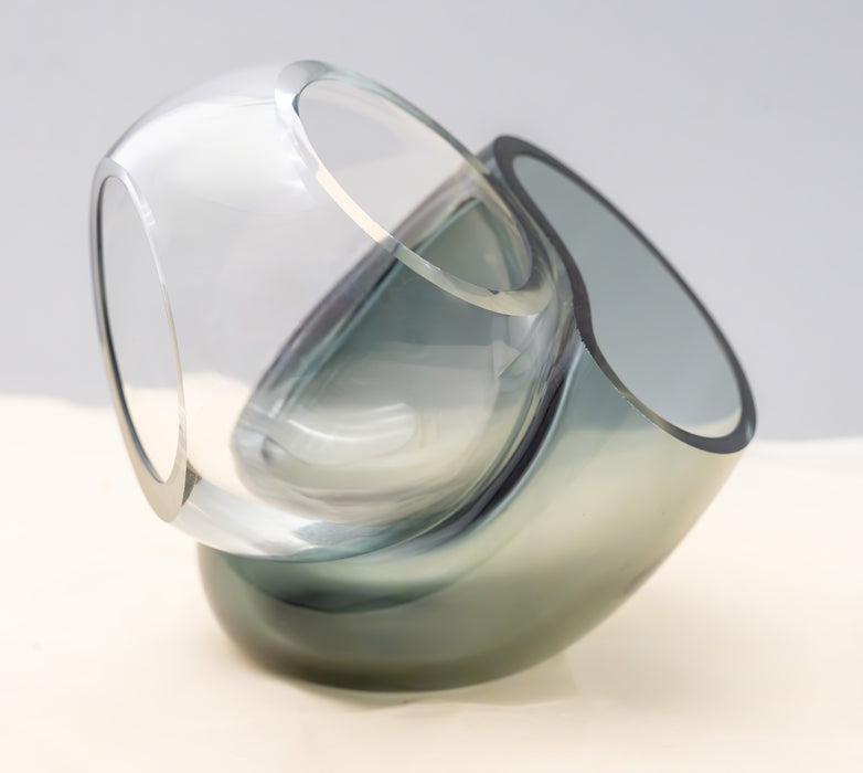 DOUBLE WALL "BUBBLE" GLASS VASE