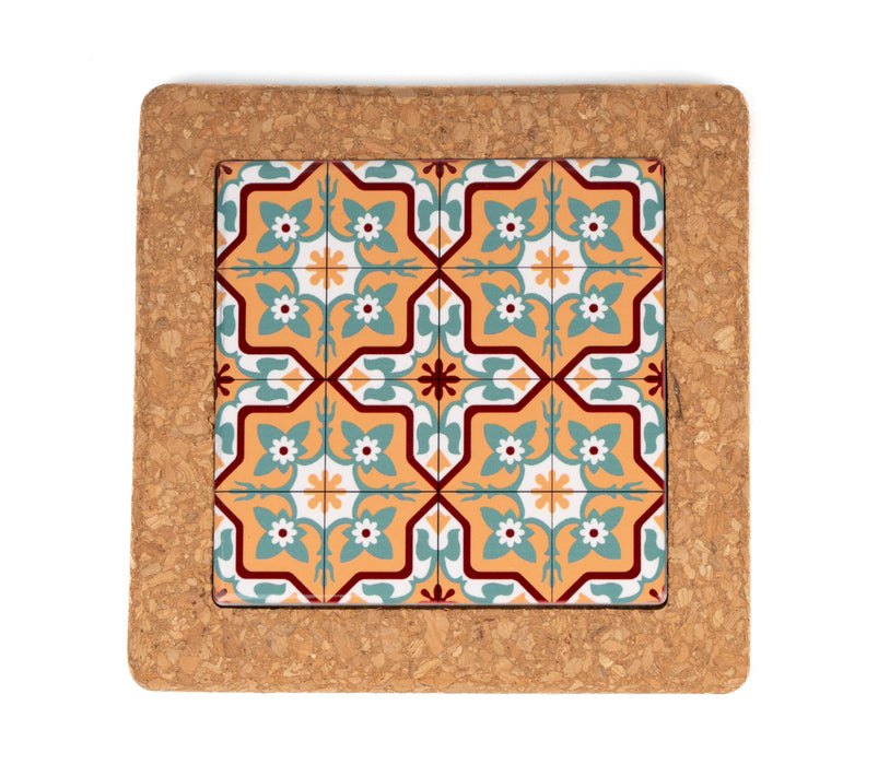 SQUARE CORK & PRINT COASTER