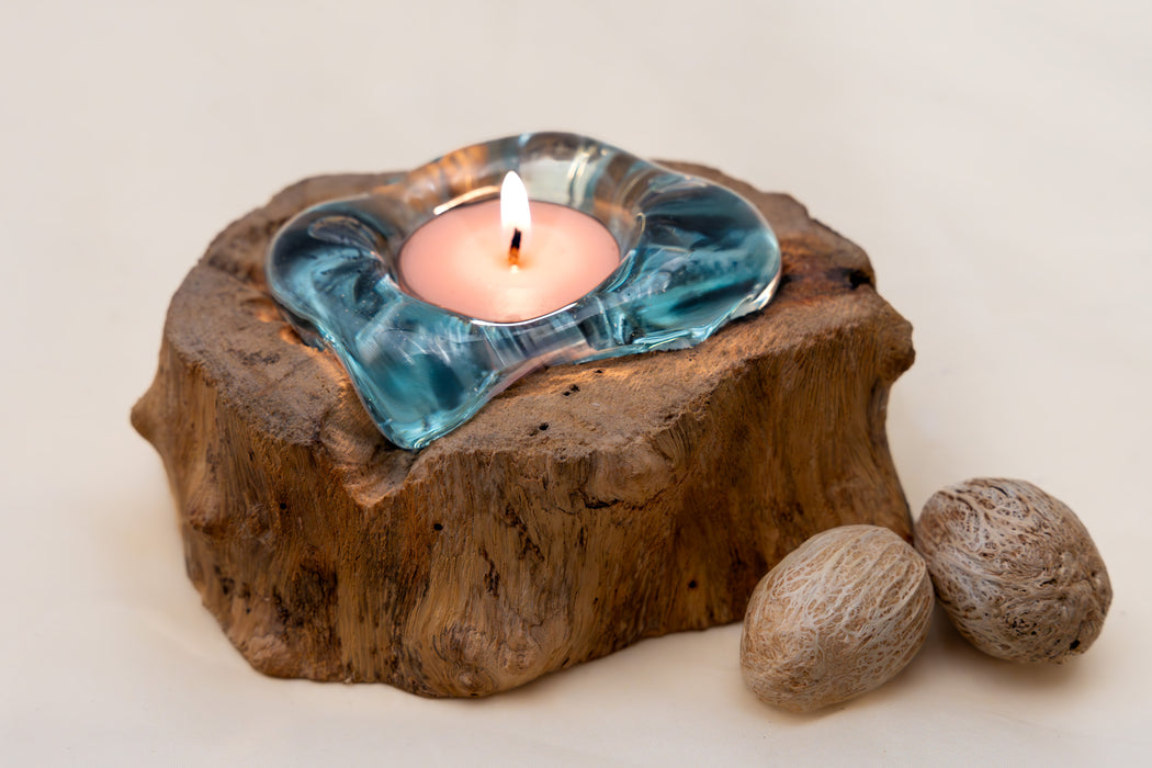 BARK WRAPPED TEA LIGHT HOLDER