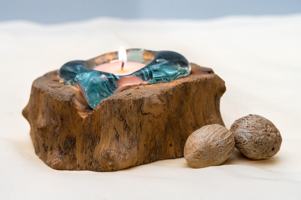 BARK WRAPPED TEA LIGHT HOLDER