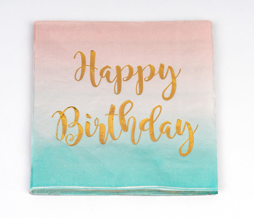 "HAPPY BIRTHDAY" PAPER NAPKINS