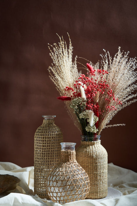 GLASS HEMP VASE