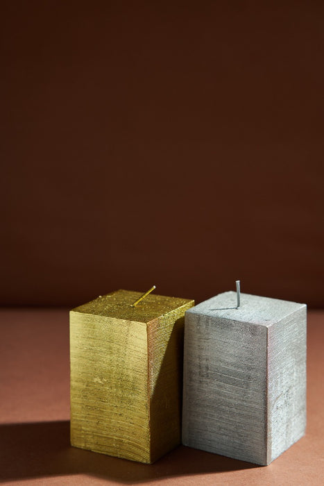 “GOLD AND SILVER” BRICK CANDLES