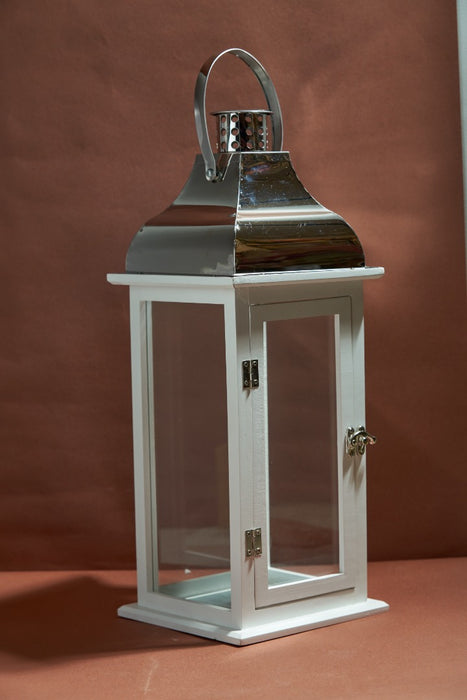 EUROPEAN WHITE AND SILVER LANTERN